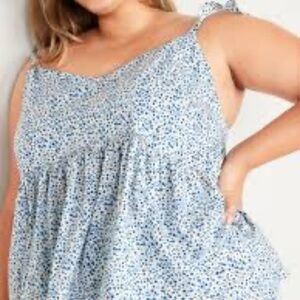 Old Navy Soft Woven Flutter Sleeve Plus Size 2X Cami Camisole Top Pixie Floral